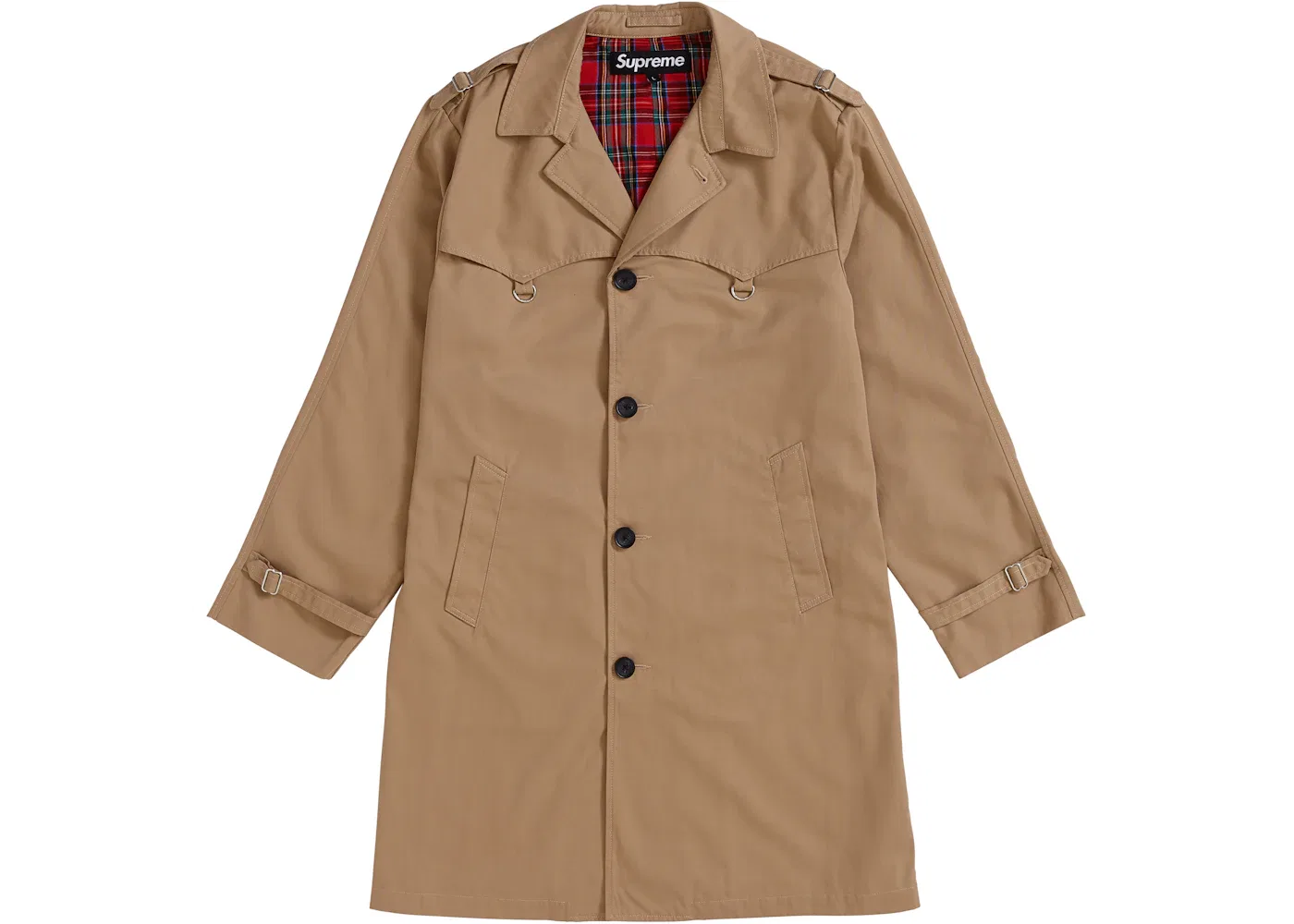 Мужское пальто-тренч с D-кольцом Supreme Coat, Tan