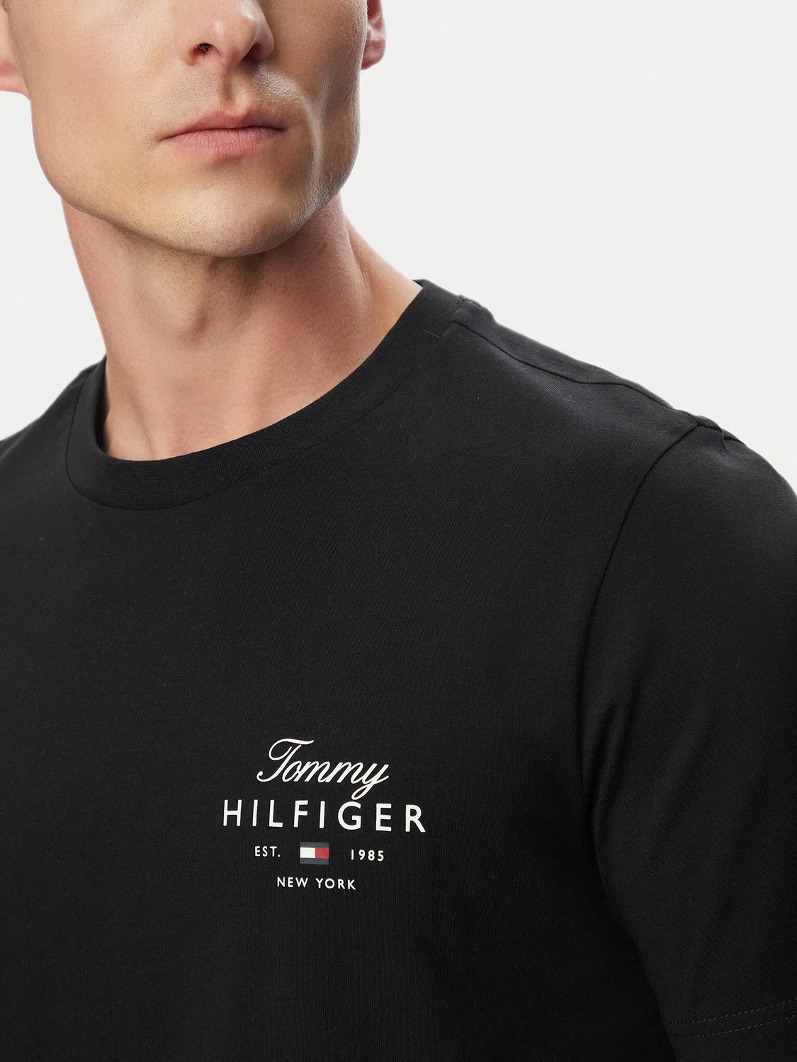 Мужская футболка стандартного кроя Tommy Hilfiger, черный — фото 4