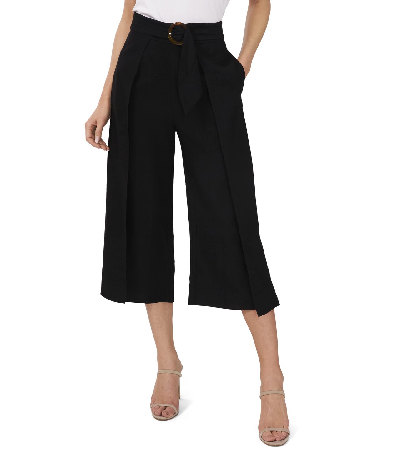 

Брюки с высокой посадкой CeCe, Wide Leg Belted Pants, Черный, Брюки с высокой посадкой CeCe, Wide Leg Belted Pants