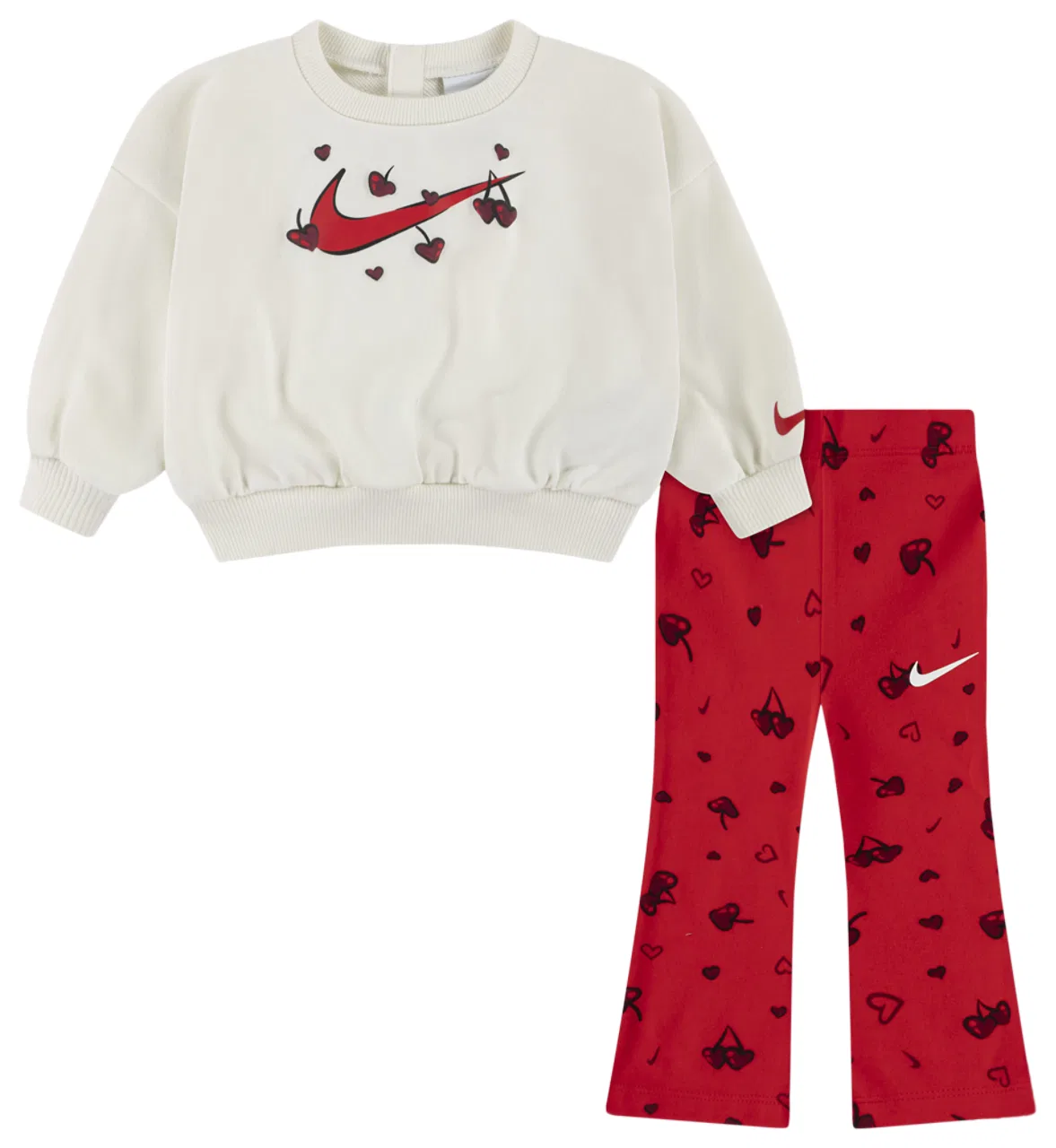 Детский комплект для девочек Crew Legging Nike, красный/белый