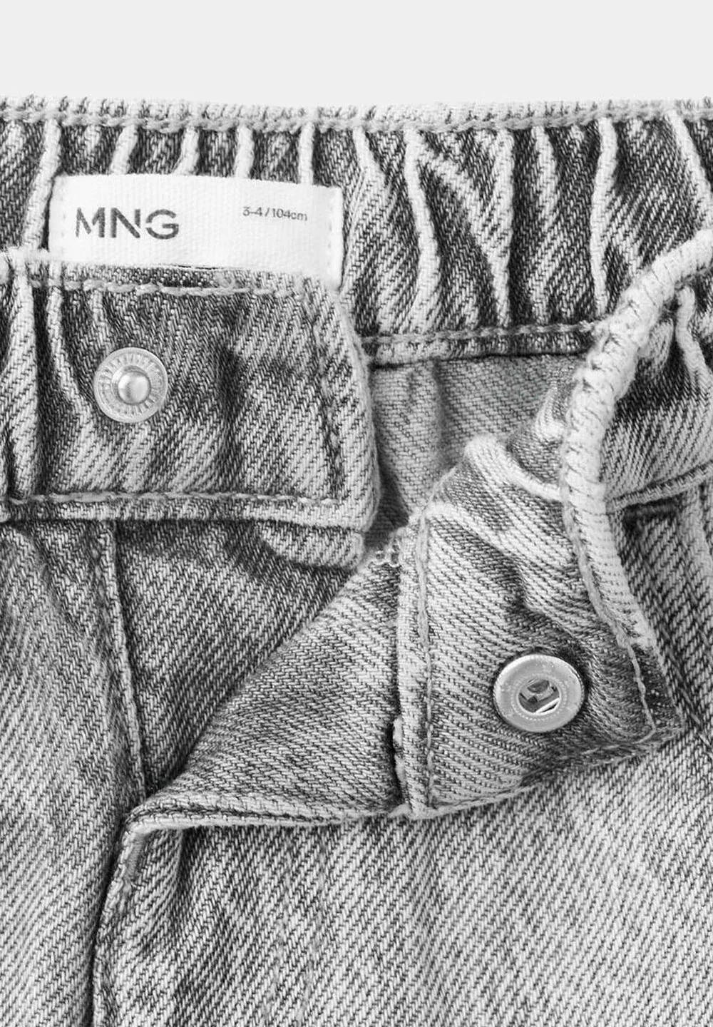 Детские джинсы прямого кроя Mango Kids, Grey Denim — фото 4