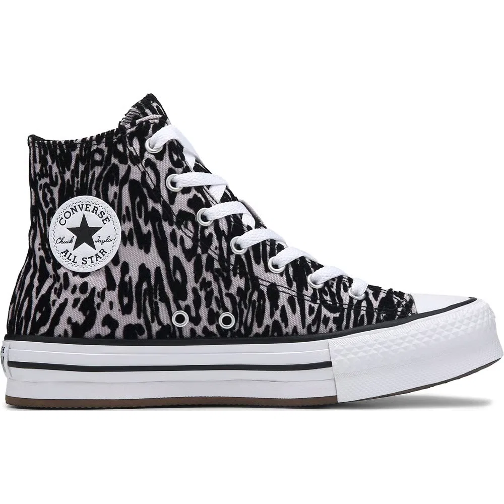 Детские высокие кеды Chuck Taylor All Star Lift Converse, Snow Leopard — фото 2