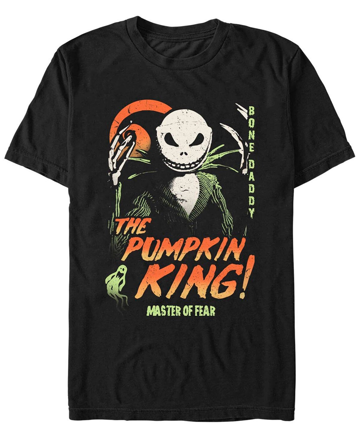 

Мужская футболка с короткими рукавами nightmare before christmas pumpkin king Fifth Sun, черный