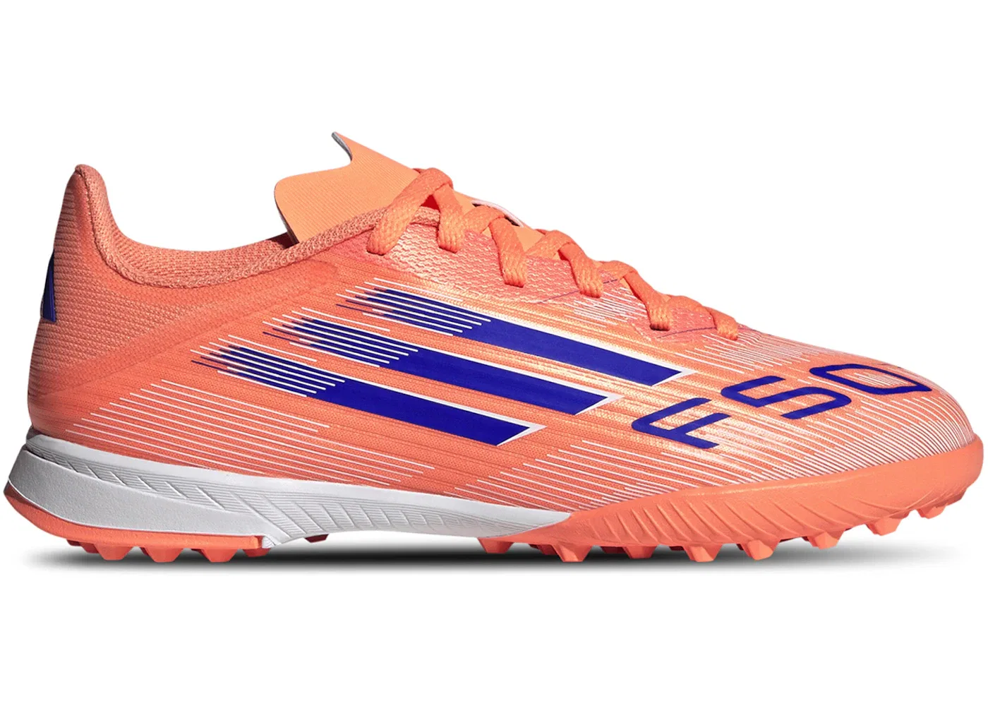 Детские бутсы с принтом Adidas F50 League TF Adidas, Beam Orange Lucid Blue Cloud White