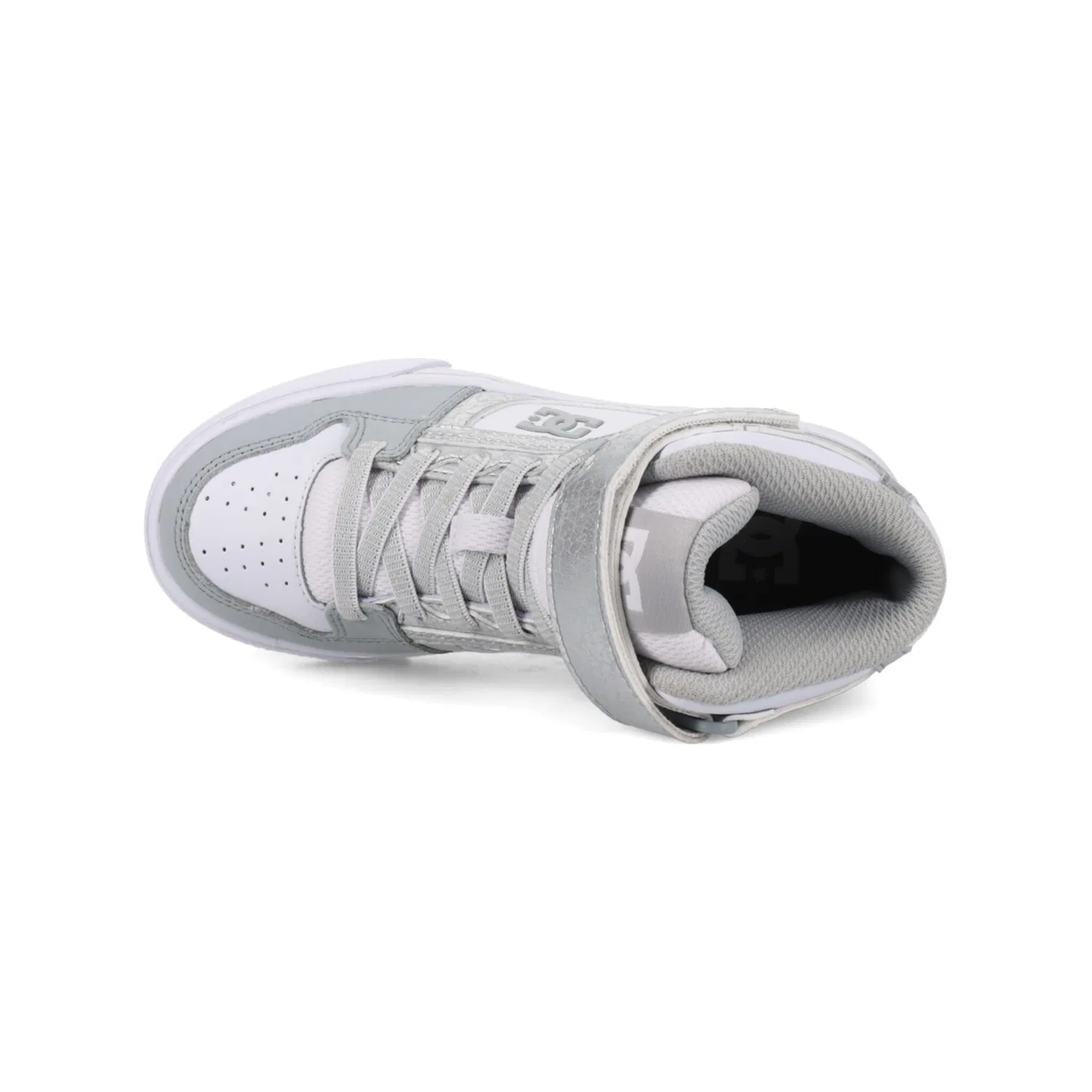 Детские высокие кроссовки Pure High-Top Ev DC Shoes, White/Silver — фото 4