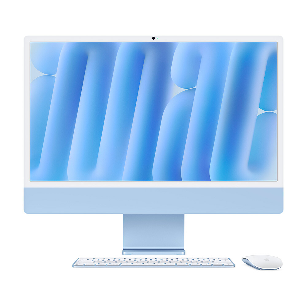 

Моноблок Apple iMac 24" М4 (2024), 8 CPU/8 GPU, 24ГБ/512 ГБ, Gigabit Ethernet, Blue, английская клавиатура