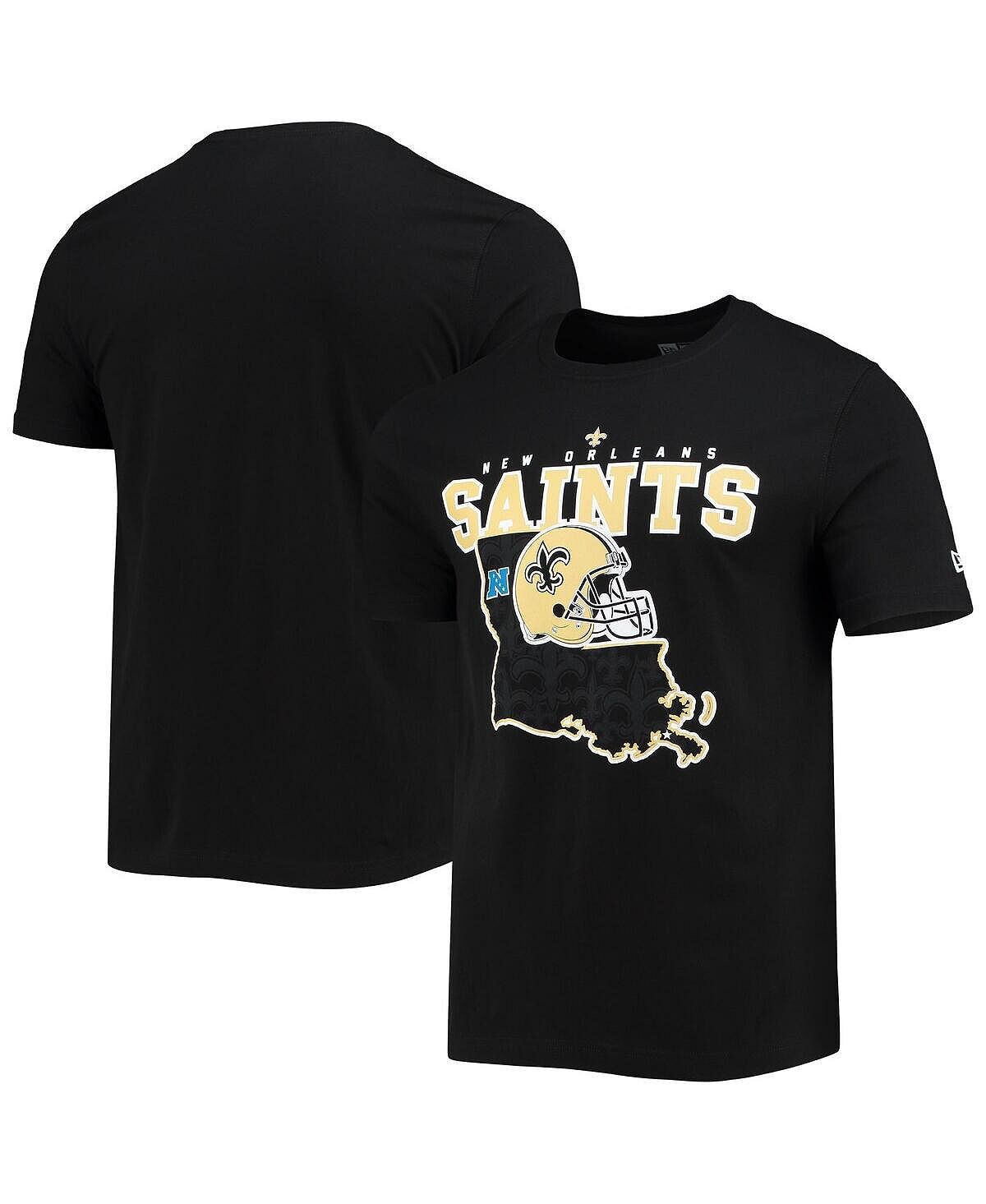 

Мужская черная футболка new orleans saints local pack New Era, черный