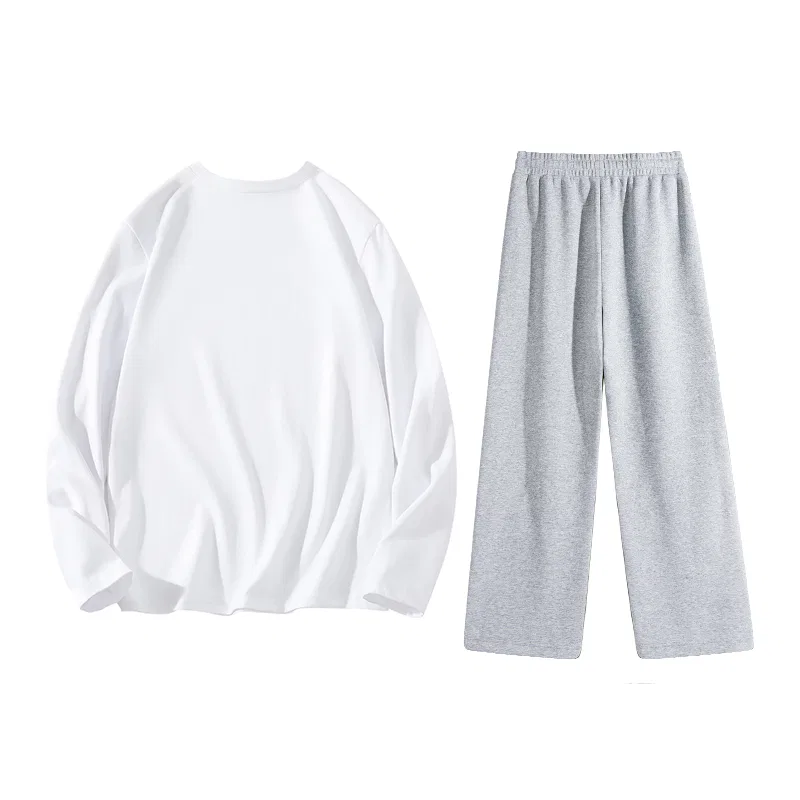 Детский спортивный костюм с принтом MINISO, Khaki (Simple Smile Drawing)+Black (Blank) — фото 4