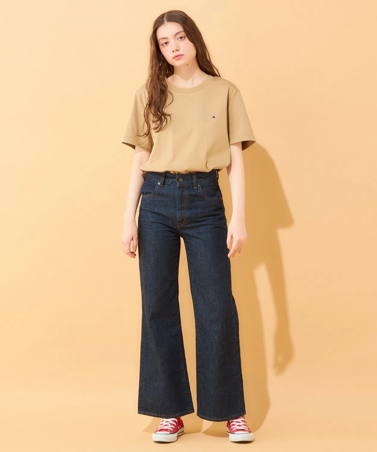 Мужская футболка с коротким рукавом, хлопковая, модель Luxury Interlock TOMMY HILFIGER, Beige — фото 3