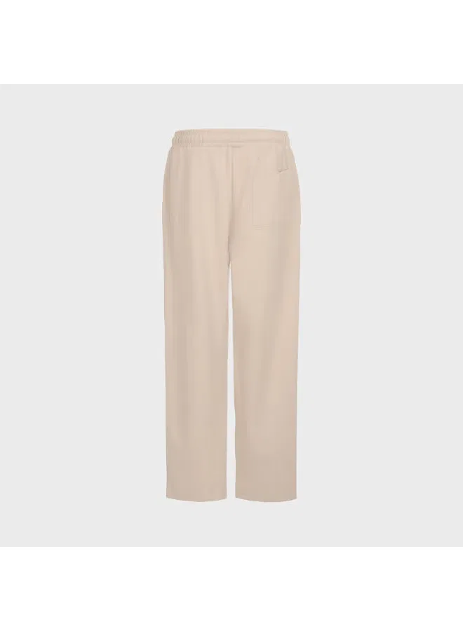 Брюки прямые на завязках хлопковые Zara, кофейный — фото 3