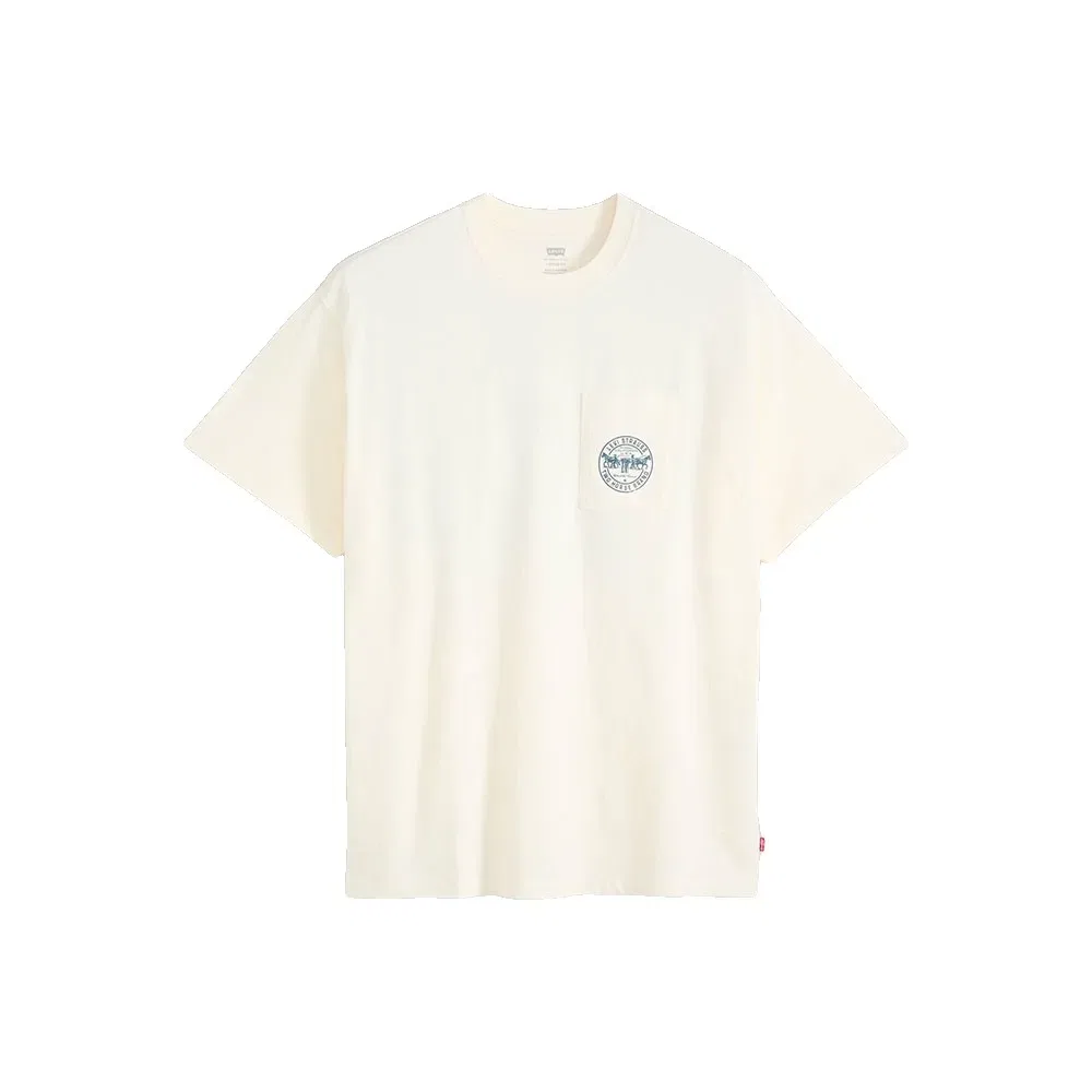 Мужская футболка с принтом Levi's 005HV short sleeve T-shirt, Beige — фото 3