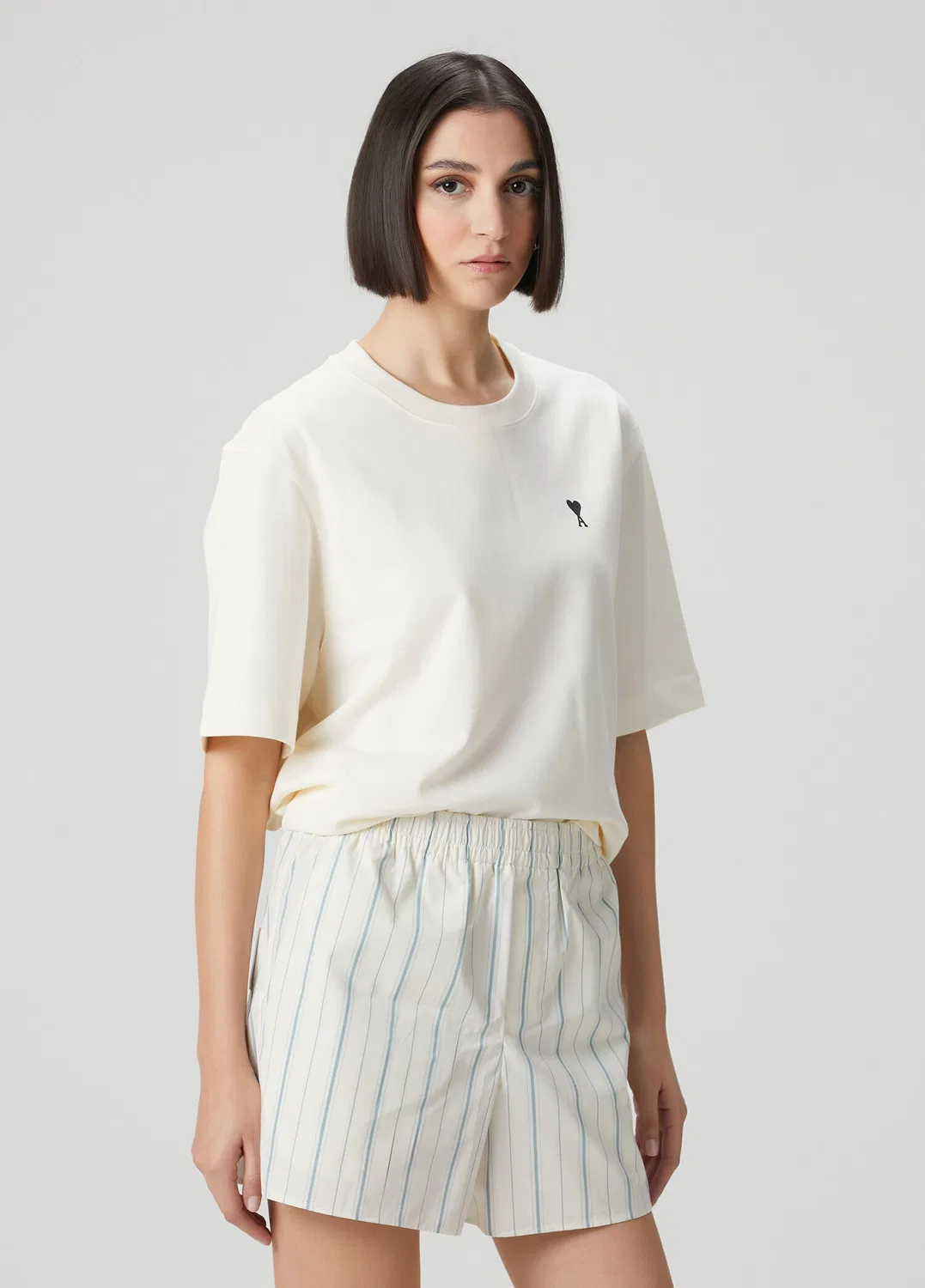 Футболка с принтом Ami Paris, white — фото 3