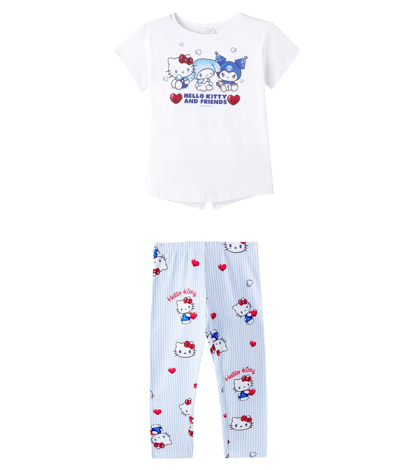 Комплект из футболки и леггинсов Hello Kitty Monnalisa, белый
