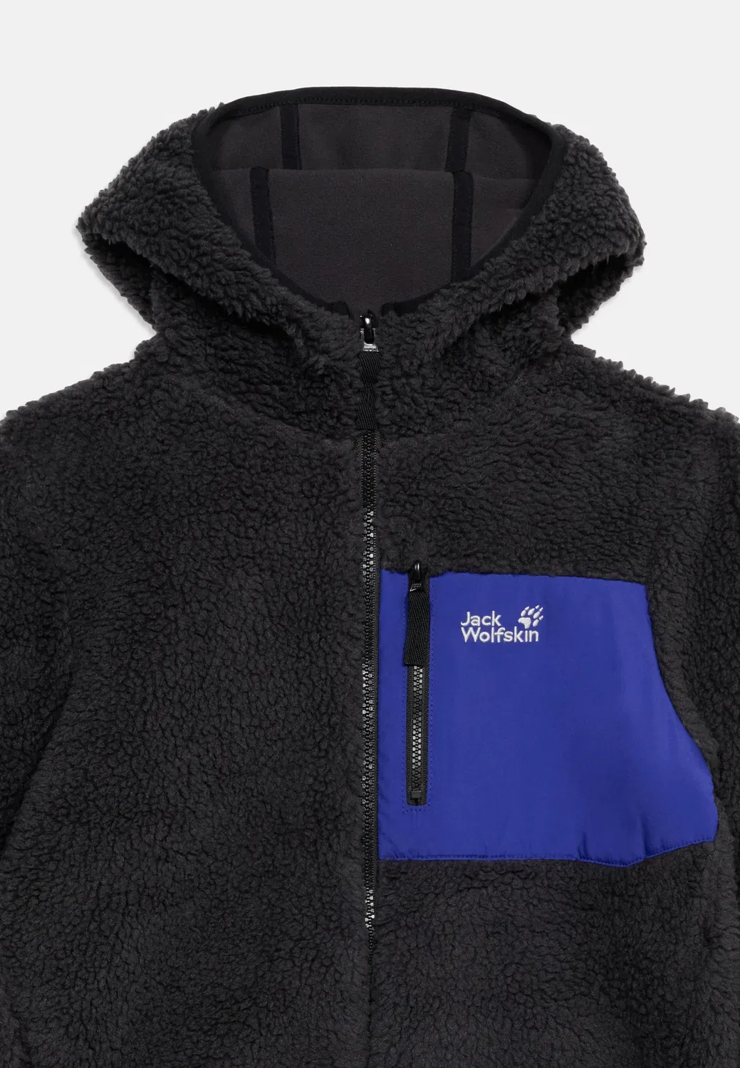Куртка с капюшоном Ice curl, унисекс - флисовая куртка Jack Wolfskin, Phantom/Glow Ink — фото 3