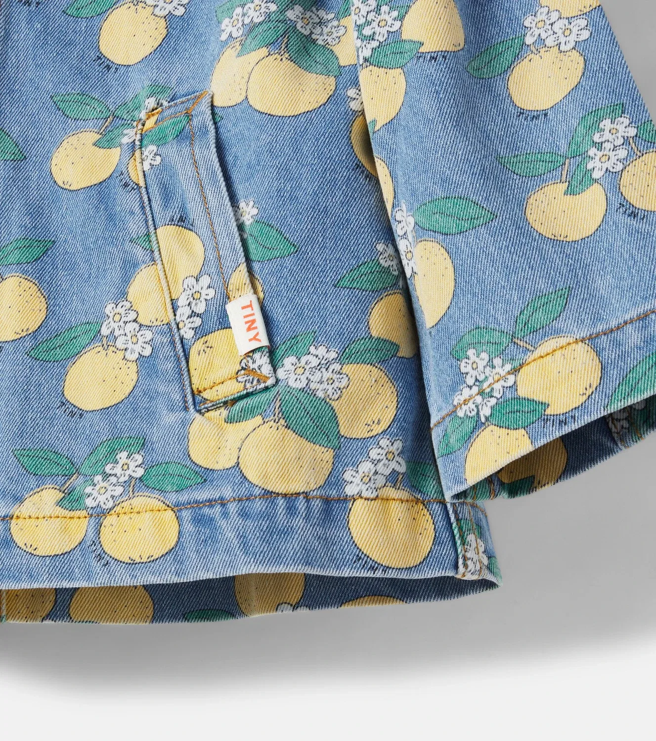 Легкая куртка джинсовая с принтом Tinycottons, синий — фото 3