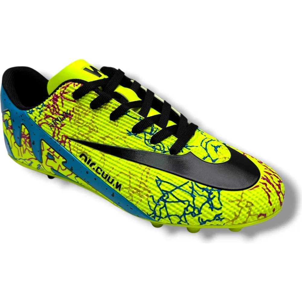 Детские футбольные бутсы для мальчиков с шипами, Yellow Black, модель 037-26 Walked