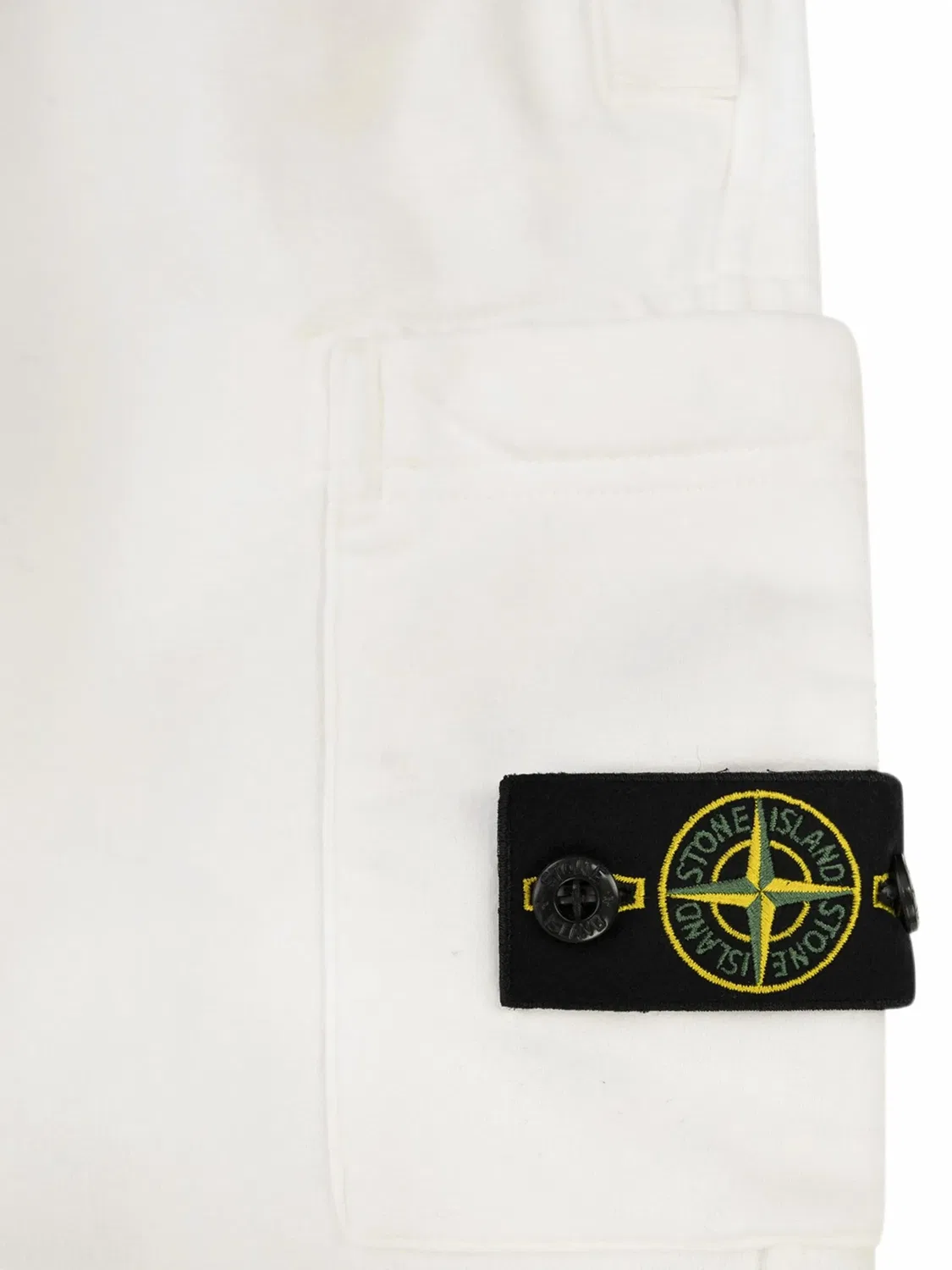 Трековые брюки-карго белые Stone Island, белый — фото 3