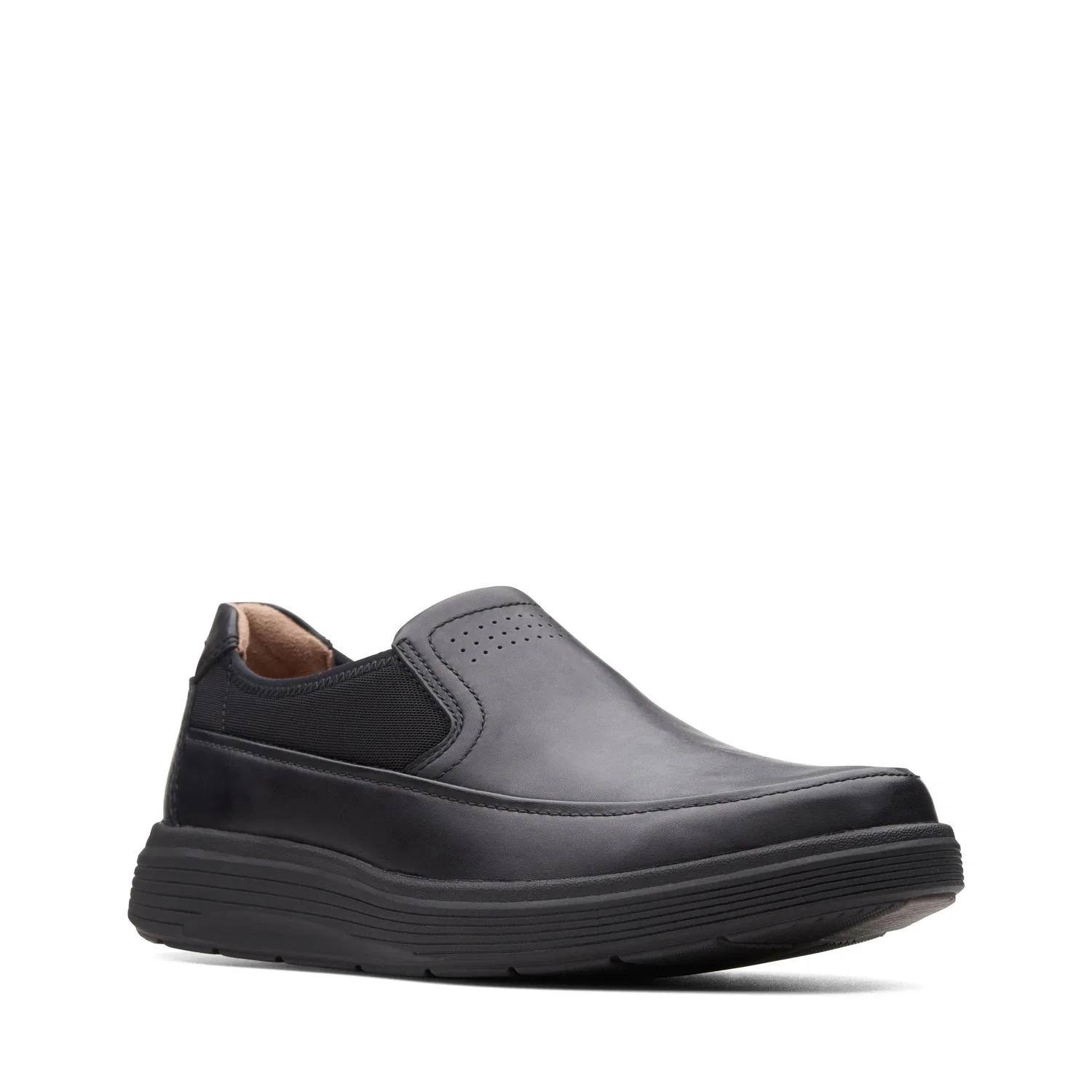 Кожаные лоферы Unstructured Clarks, черный — фото 2