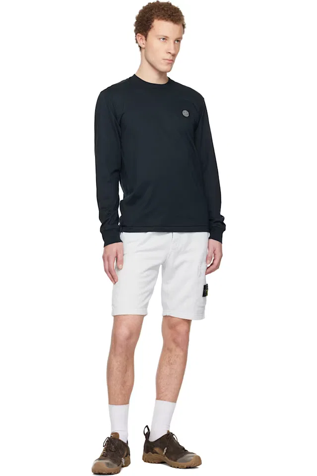 Темно-синяя футболка 2100031 из хлопка джерси Stone Island — фото 4
