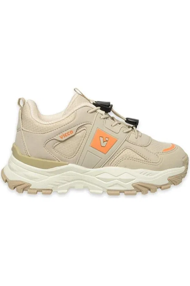 Детские спортивные туфли для девочек с низким каблуком Vicco, Beige