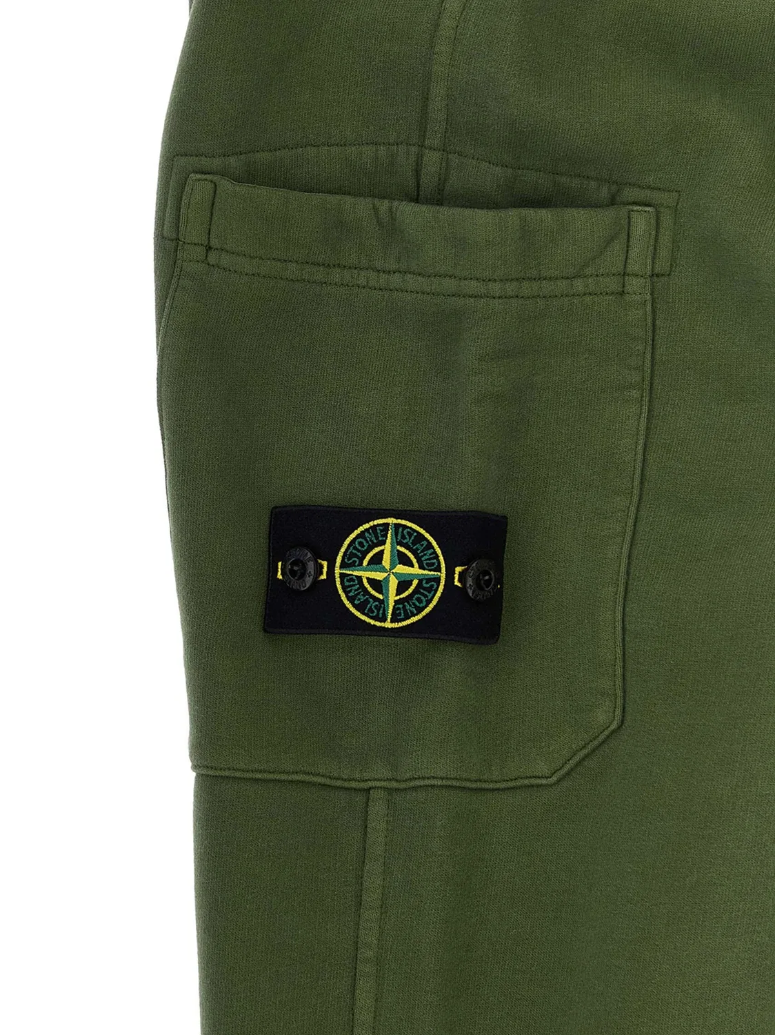 Брюки-карго с логотипом-нашивкой Stone Island Junior, зеленый — фото 3