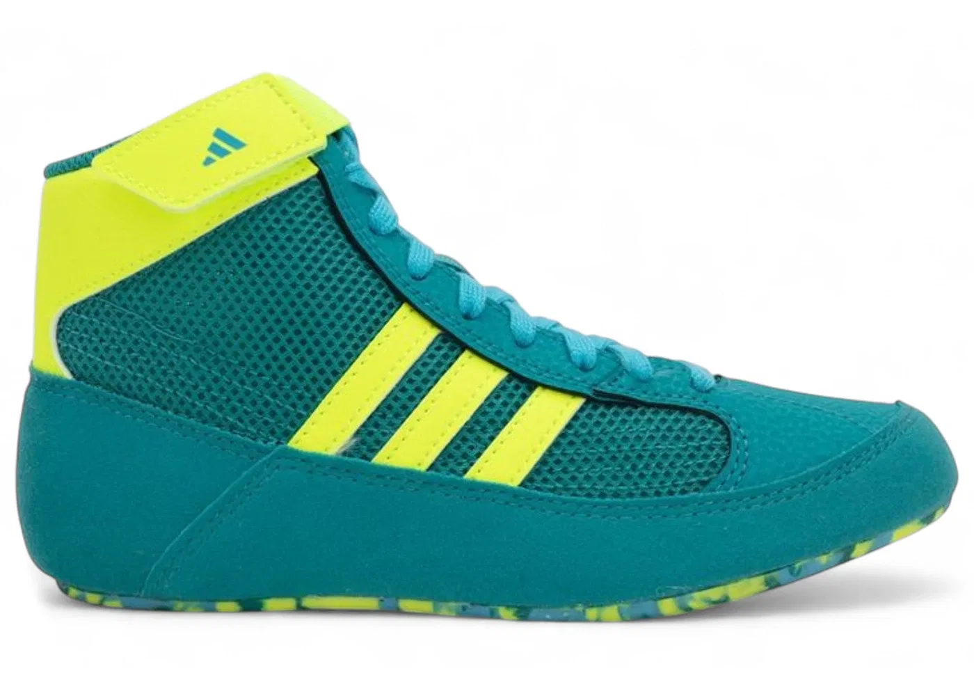 Детские кроссовки для мальчиков с шнуровкой Adidas Havoc, Purple Team Lucid Lemon Signal Cyan