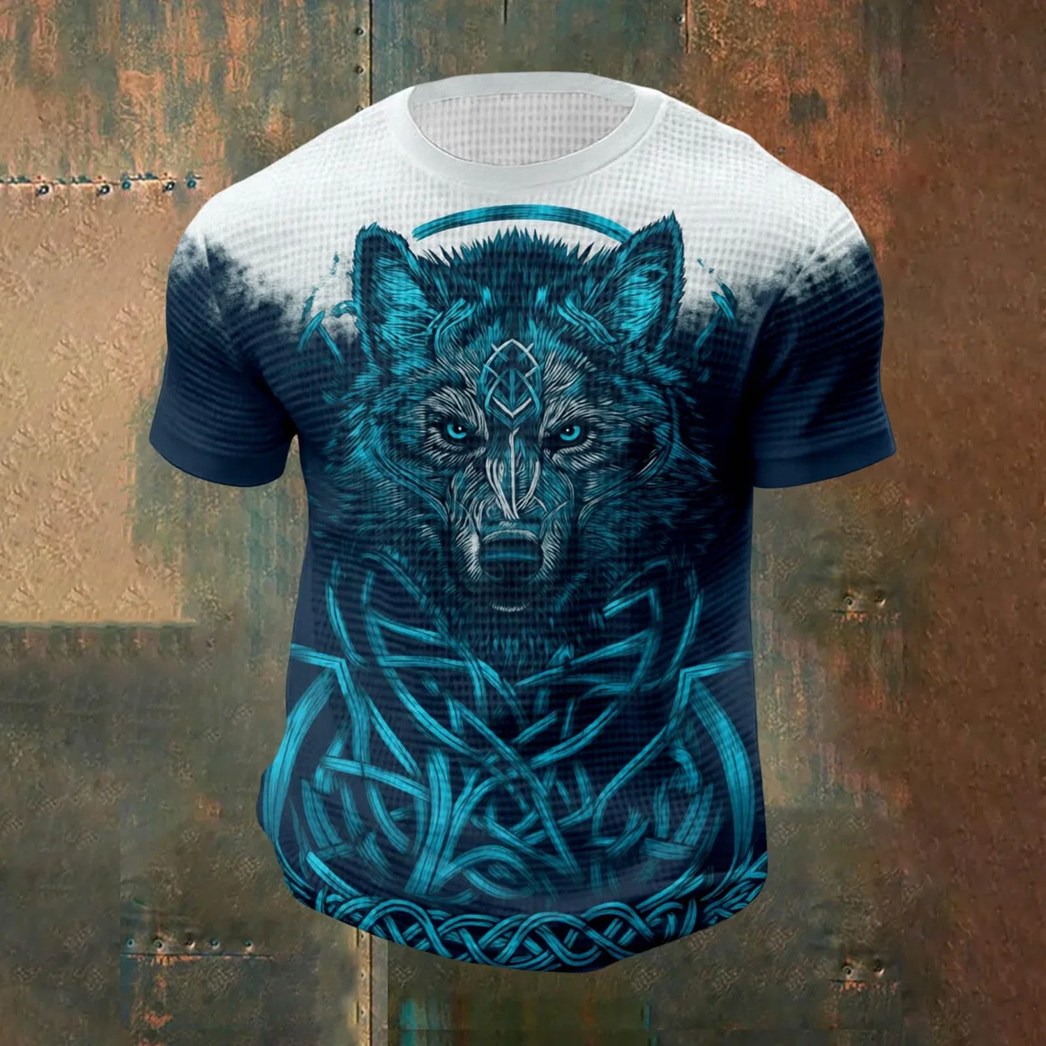 Мужская футболка с принтом из дышащего трикотажа, Blu-d — фото 2