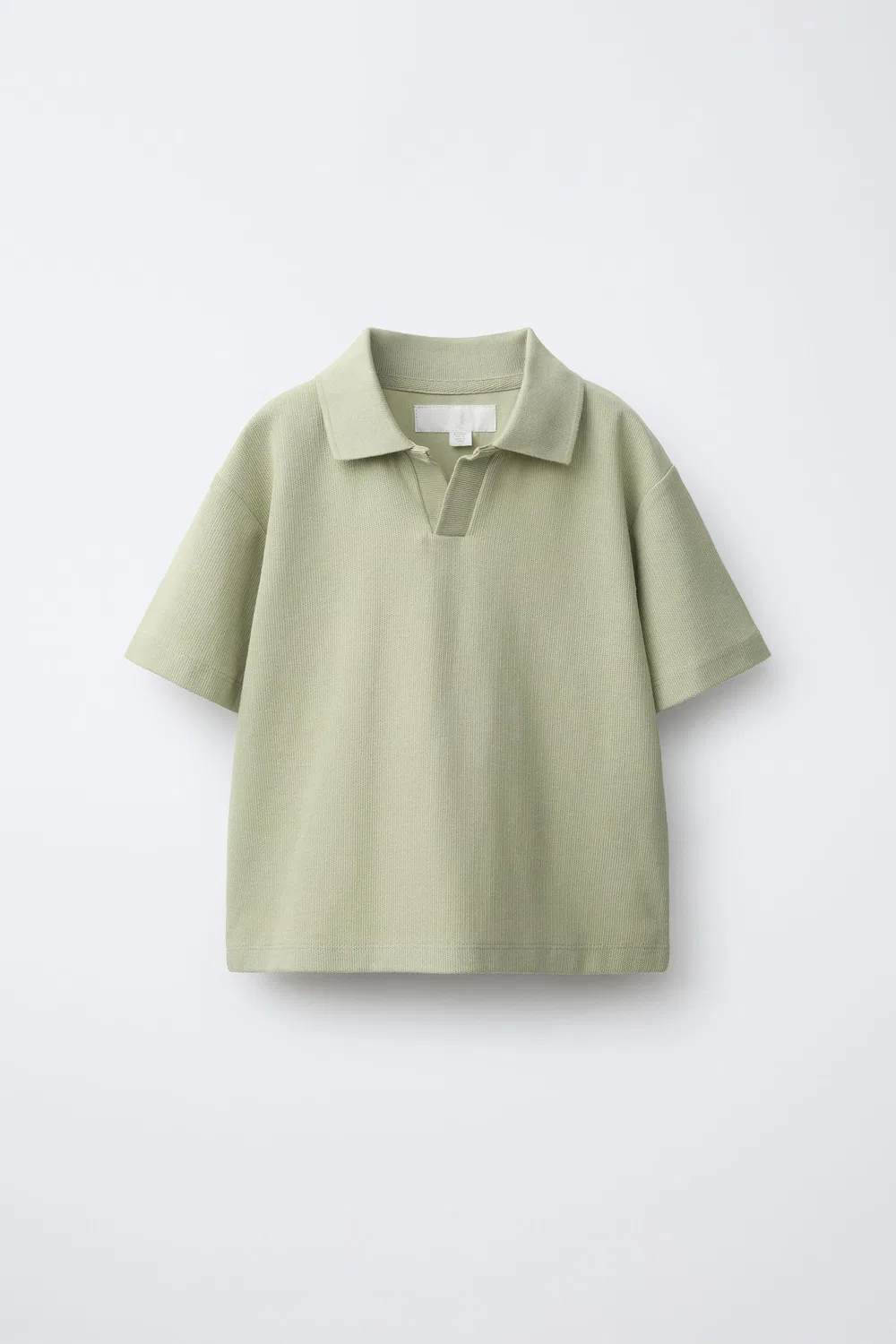 Простая рубашка поло ZARA, Light khaki
