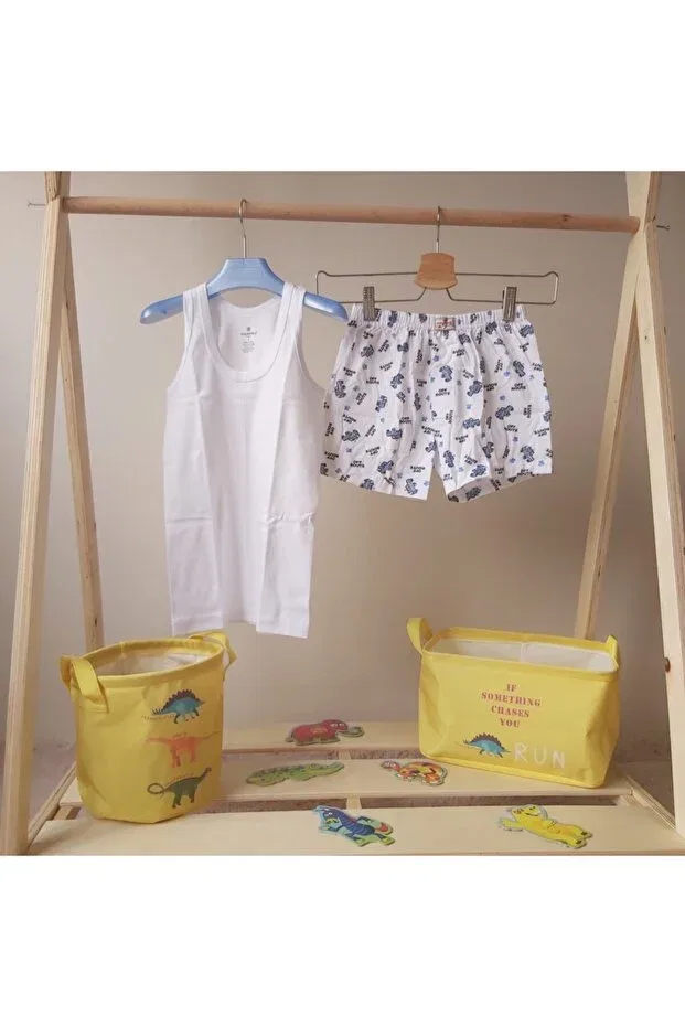 Детский комплект для мальчиков хлопковый Boxer Shorts Ceylanoğlu, White