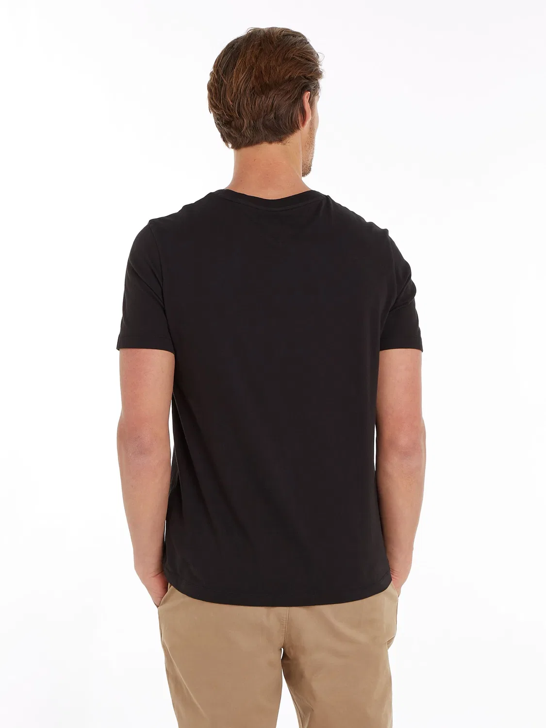Футболка хлопковая Regular Fit Essential Tommy Hilfiger, черный — фото 2