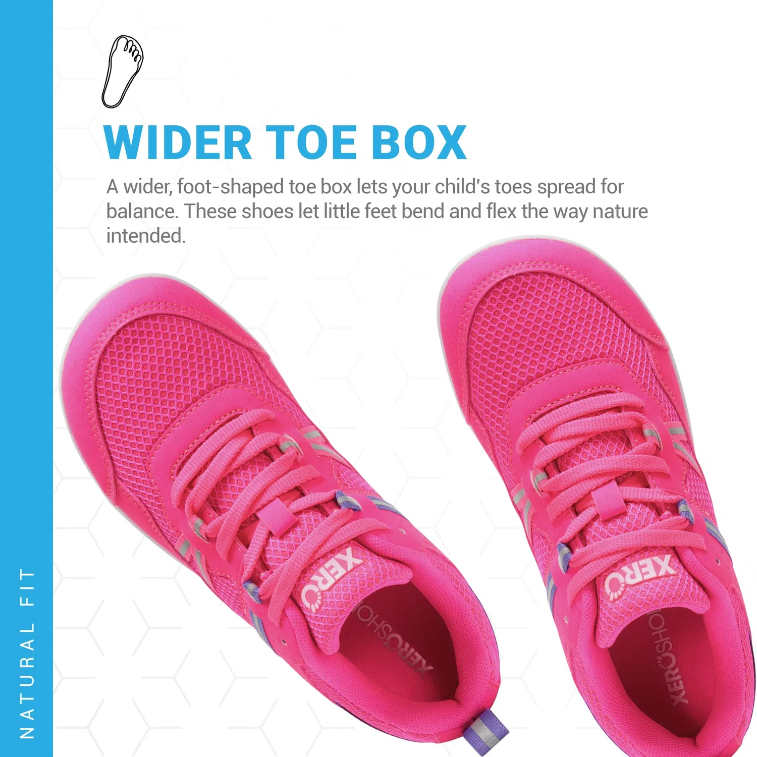 Детские кроссовки для девочек с шнуровкой Pry-pp Xero Shoes, Pink — фото 2