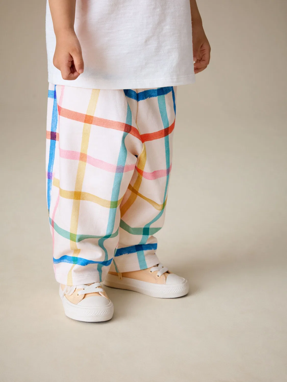 Брюки Barrel leg, Rainbow Check Next, Rainbow Check
