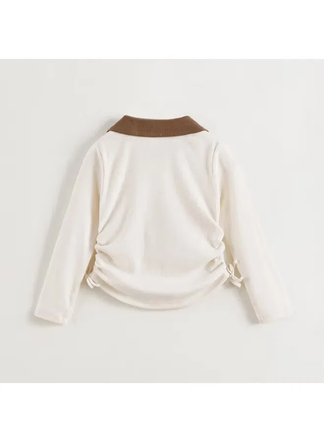 Футболка с принтом Sweet And Cool Retro V-neck Marc&Janie, бежевый — фото 2