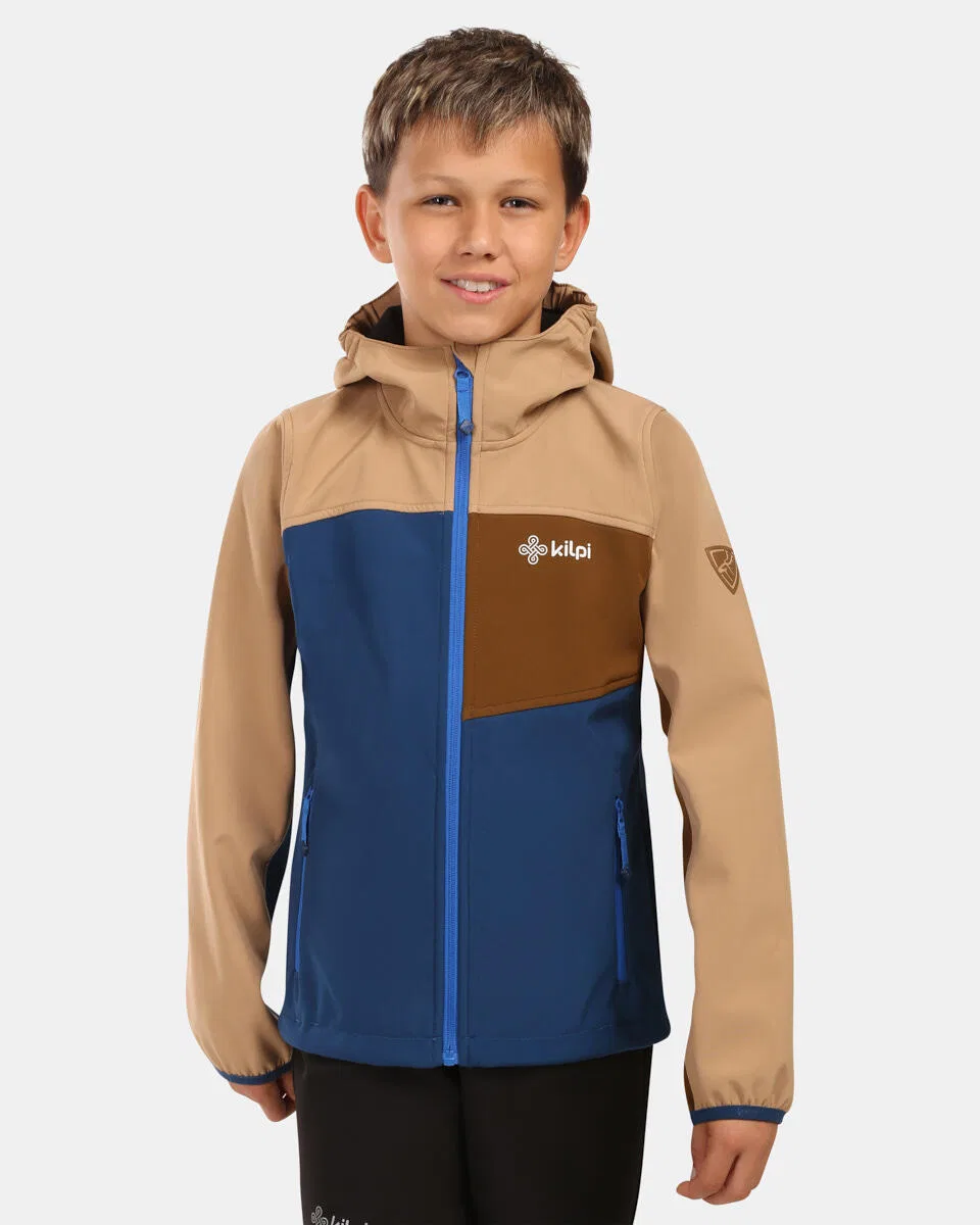 Детская ветрозащитная куртка-софтшелл Ravio-J Kilpi, Dark Blue Grey Black