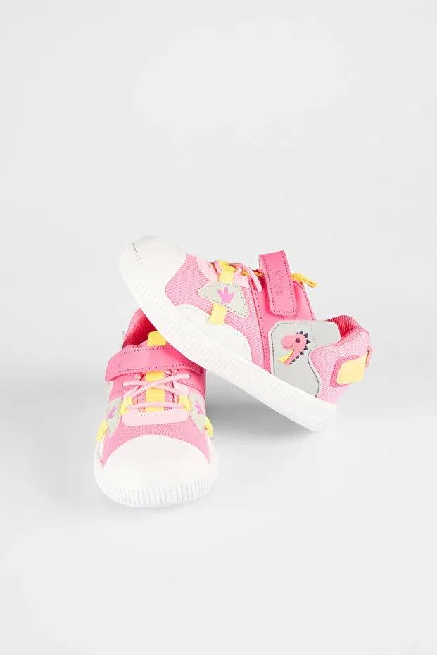 Детские кеды для девочек с принтом Snoop Printed Vicco, Pink — фото 3