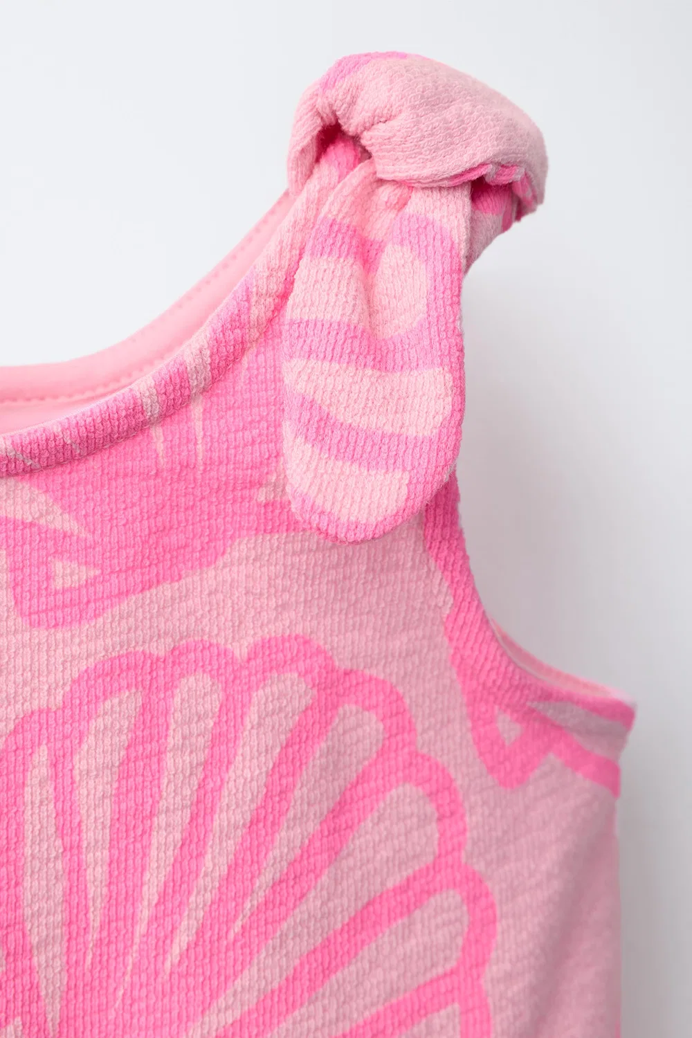 Футболка с неоновым узором "Неоновый узел на ракушке" ZARA, Neon Pink — фото 3