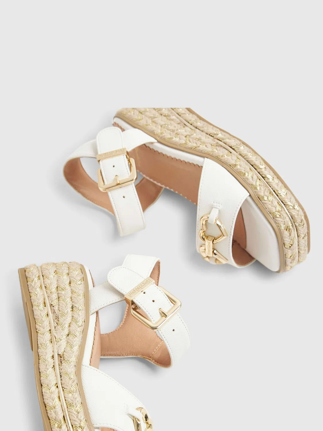 Сандалии на танкетке River Island White — фото 4