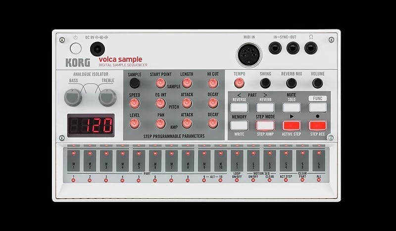 

Korg Volca Sample Встроенный проигрыватель ритм-машины PCM Цифровой секвенсор MIDI Sequencer Volca Sample Built-in PCM Rhythm Machine Looper MIDI Digital Sequencer