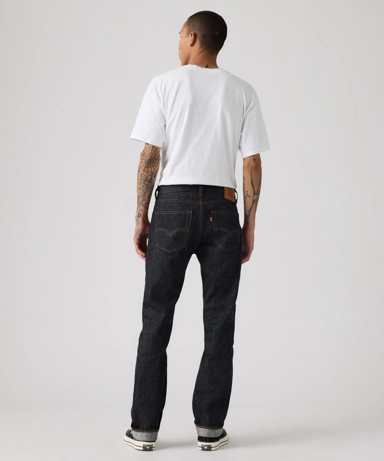 Мужские джинсы прямого кроя 505 Regular Fit Selvage Rigid Levi's, Dark Indigo Blue — фото 4