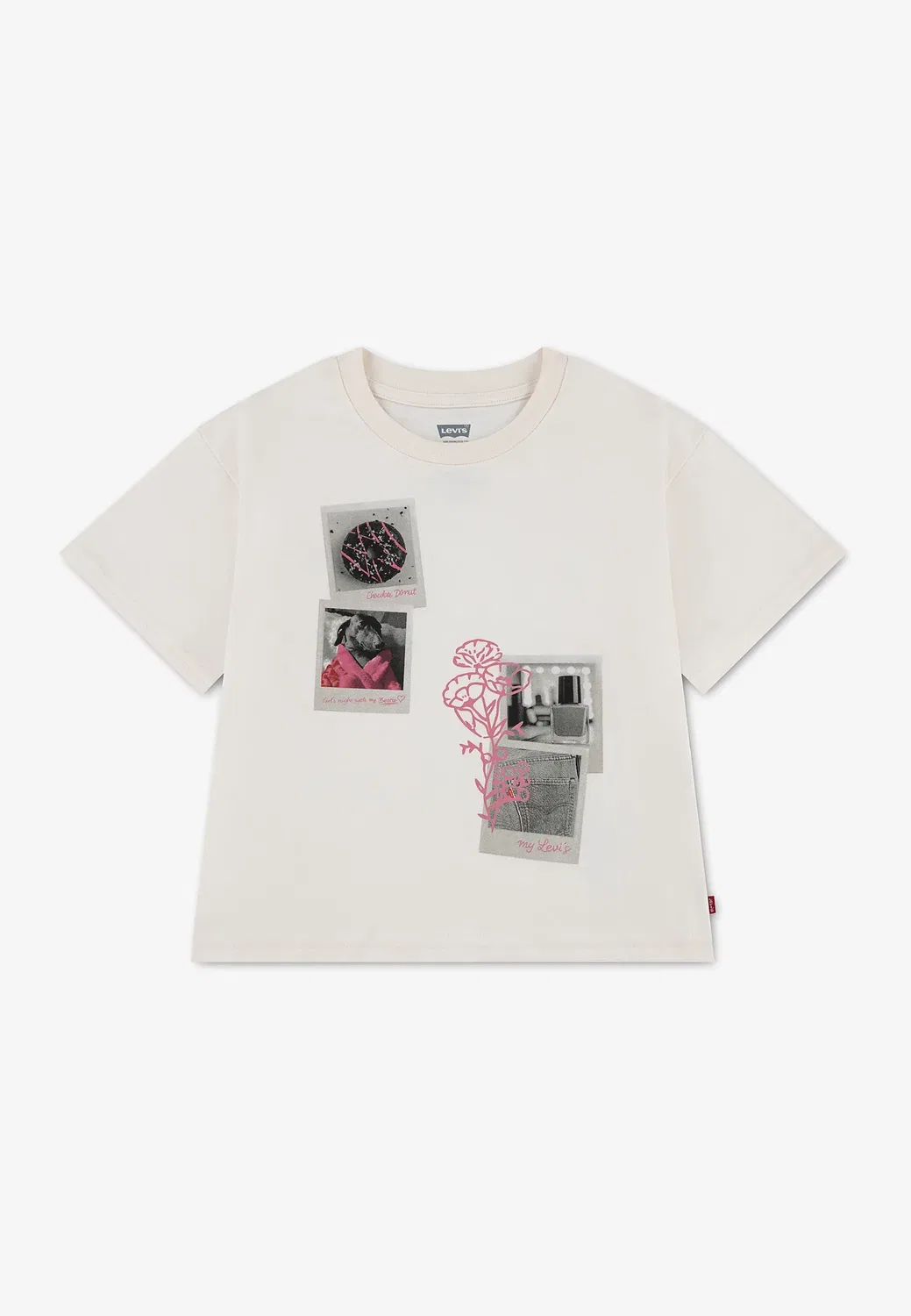 Футболка оверсайз с принтом Polaroid Levi'S, Egret