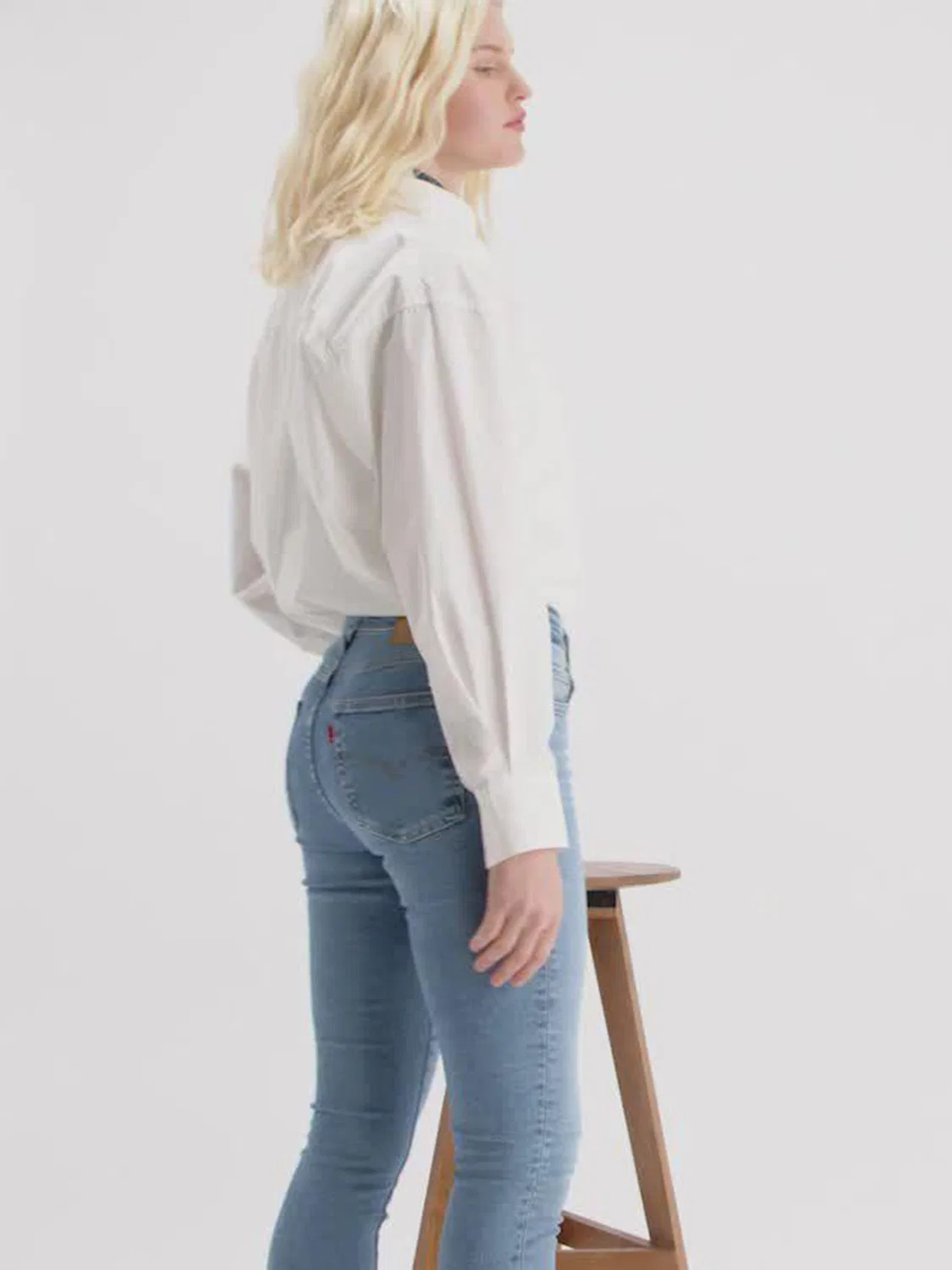 Джинсы скинни с высокой посадкой 721 Levi's, светло-голубой — фото 2