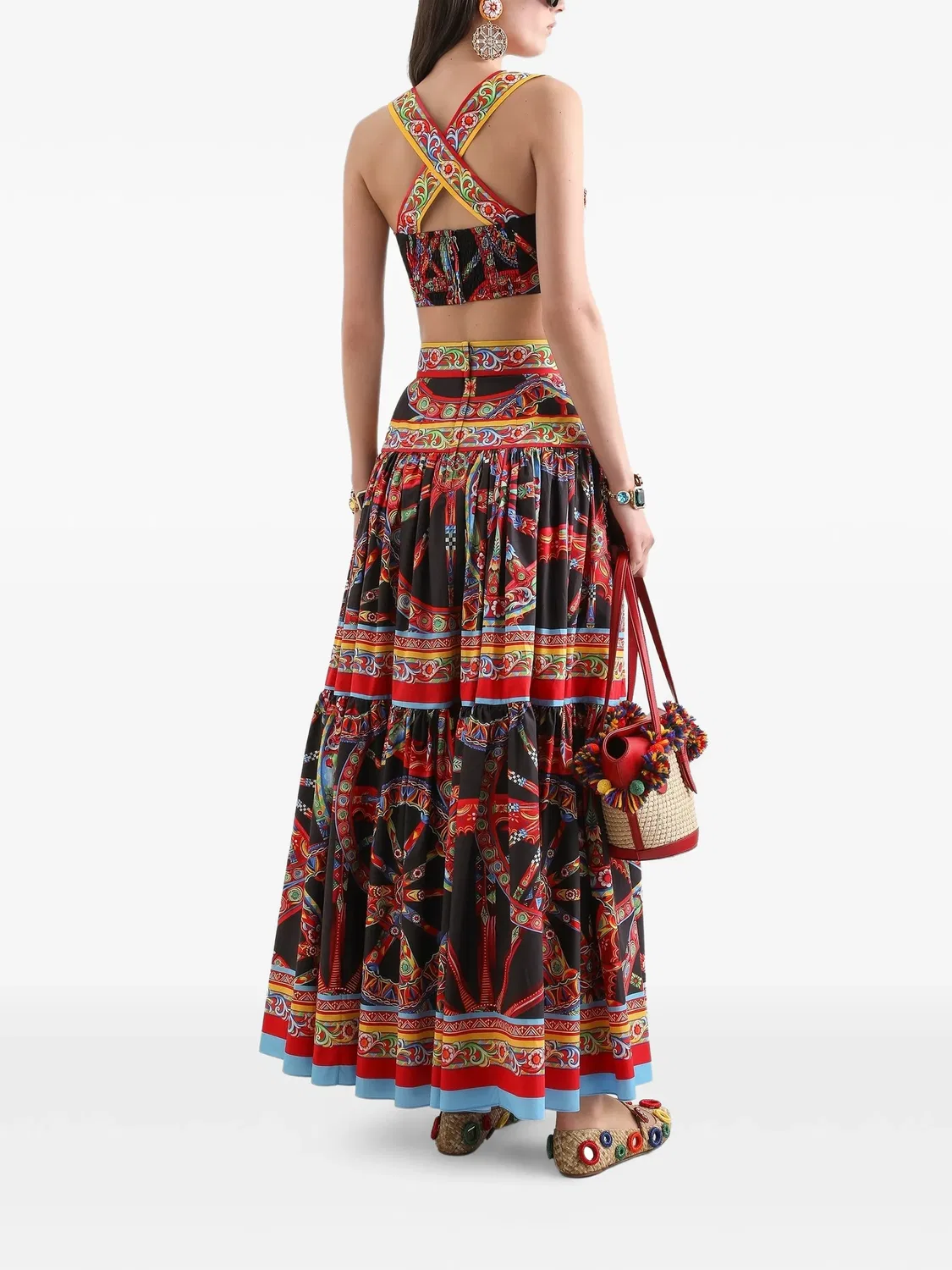 Dolce & Gabbana Юбка Carretto поплин Черный — фото 3