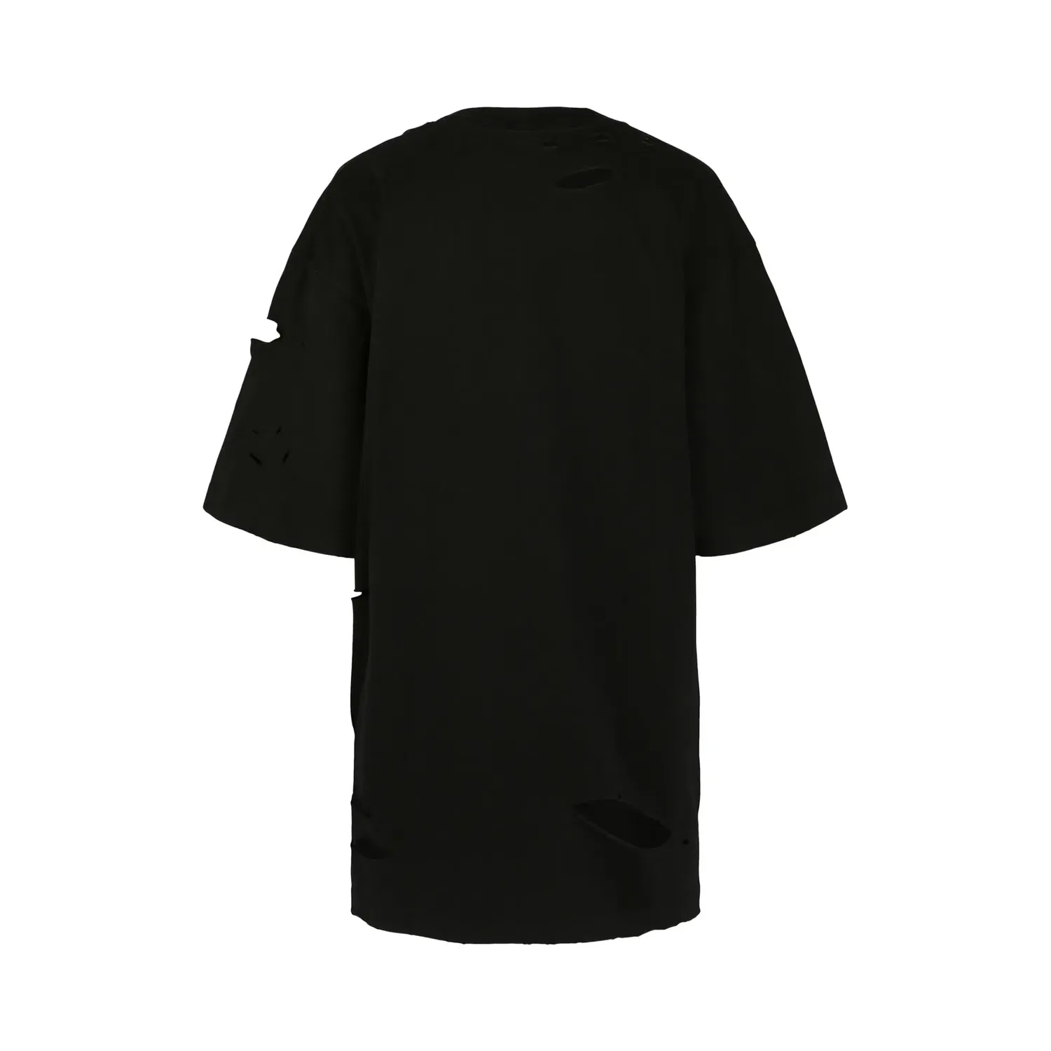 Футболка Balenciaga Caps Destroyed Boxy Fit, черный — фото 2