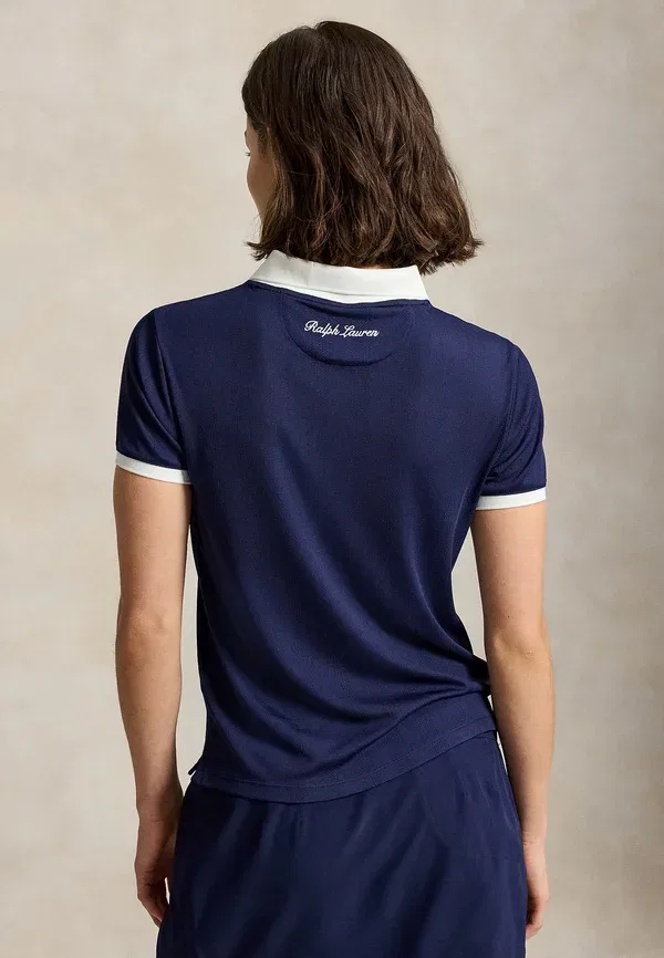 Поло из нейлона Polo Ralph Lauren, белый/темно-синий — фото 3