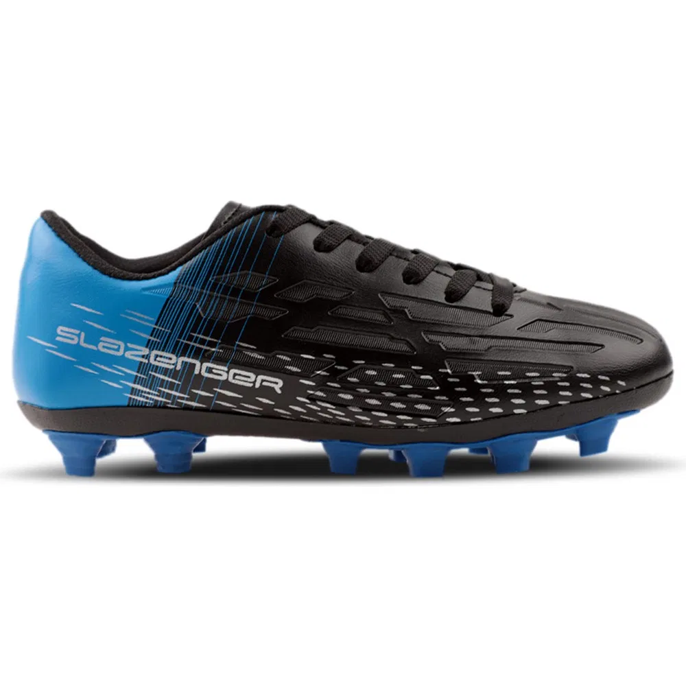 Детские футбольные бутсы для мальчиков на шнуровке Score I Krp Black Saks Blue Slazenger