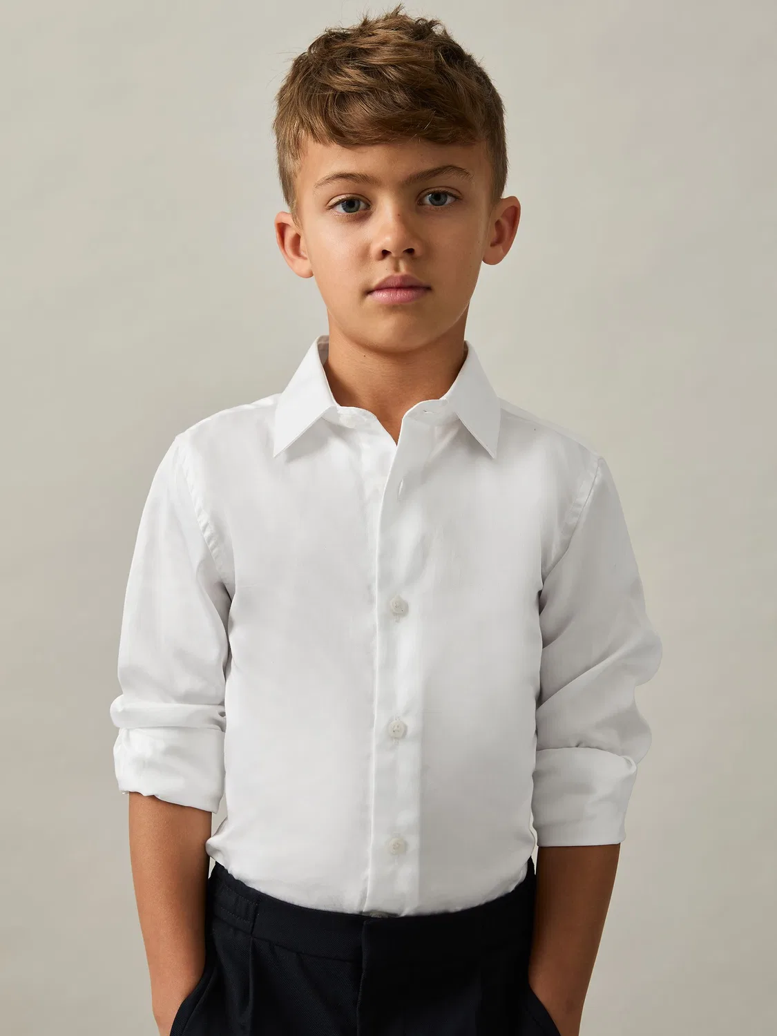Рубашка Slim Fit Remote Reiss, белый — фото 3