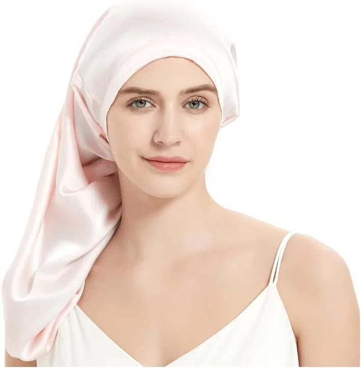 Шелковая шапочка для сна NALEINING, 100% тутовый шелк, 35 г, 06 Light Pink