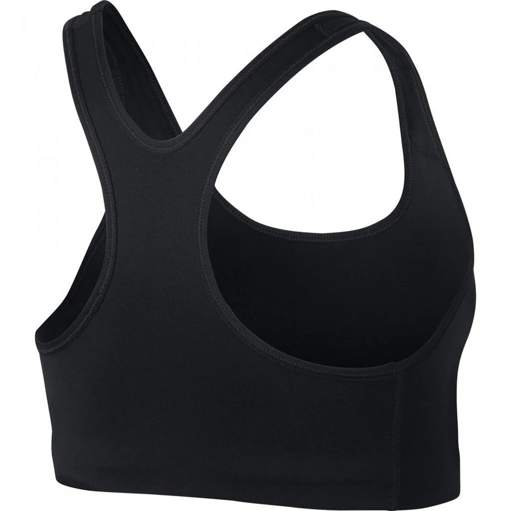 Женский спортивный бюстгальтер с логотипом Nike Bra Swoosh Futura, Nike, Цвет: Schwarz — фото 3