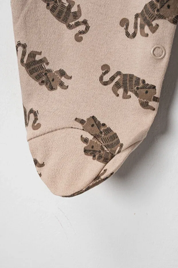 Детский комплект боди-комбинезонов с принтом Mıdırık, Water Green Light Brown White — фото 4