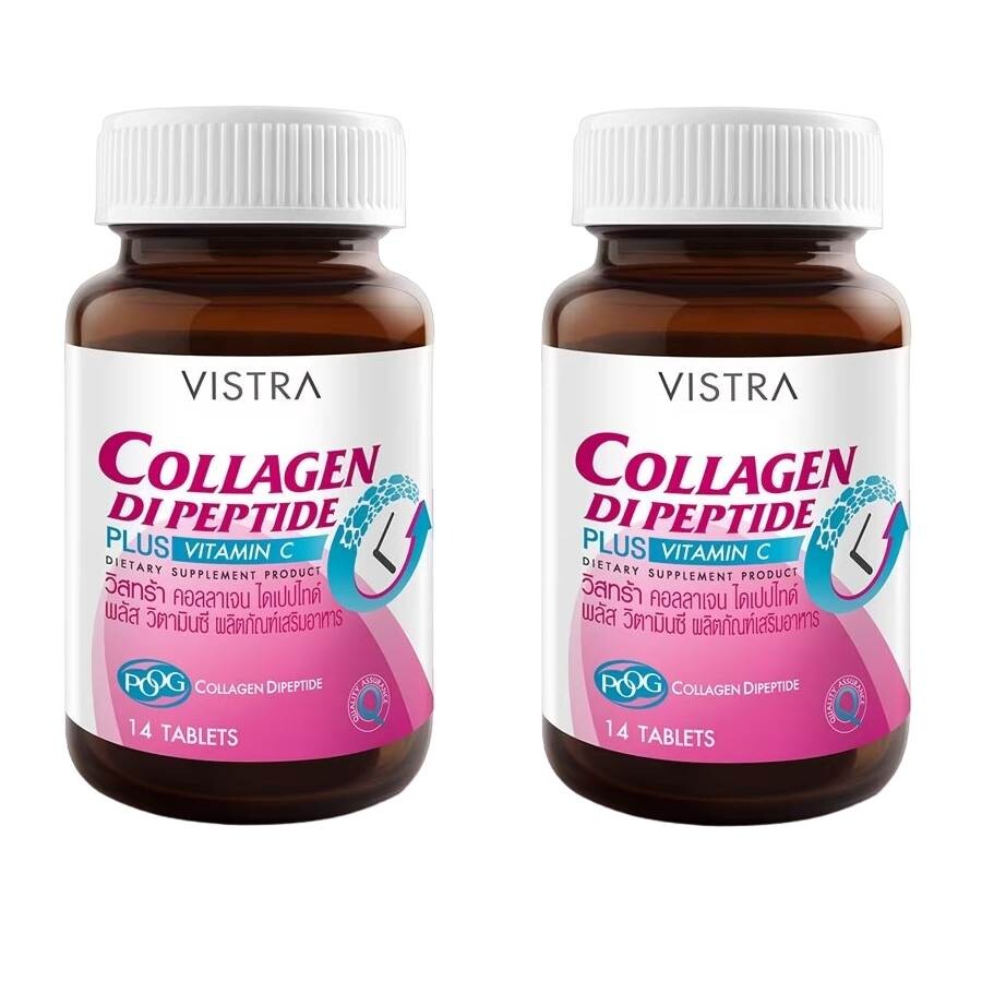 

Набор Vistra Collagen DiPeptide + Vitamin C, 2 банки по 14 таблеток